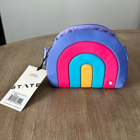 State Bags Girls Nylon Novelty Rainbow Fanny Pack - Picture 1 of 5